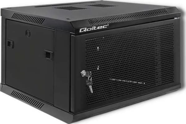 Qoltec - Rack skåp - svart - 6U - 19"