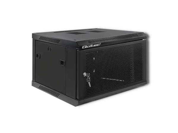 Qoltec - Rack skåp - svart - 6U - 19"