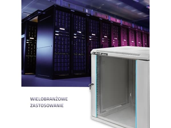 Qoltec - Räkkikaappi - grå - 12U - 19"
