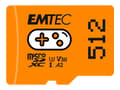 Miniatyrbild 3 av 5: EMTEC Gaming - Flash-minneskort - 512 GB - A2 / Video Class V30 / UHS-I U3 - mikroSDXC UHS-I - orange