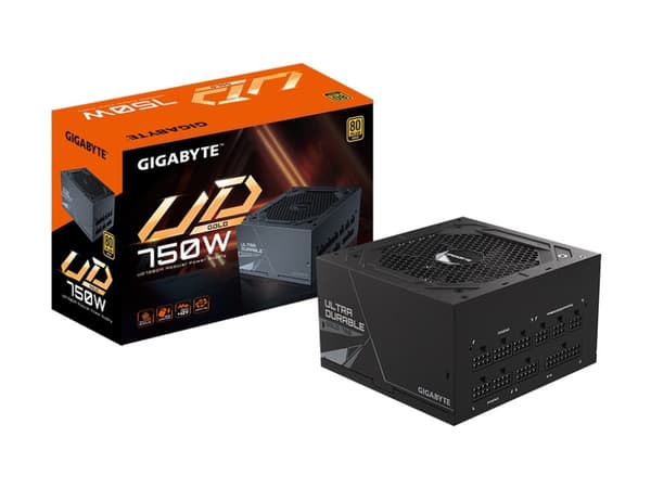 Gigabyte UD750GM - Strømforsyning (intern) - ATX12V 2.31/ EPS12V - 80 PLUS Gold - AC 100-240 V - 750 watt - aktiv PFC