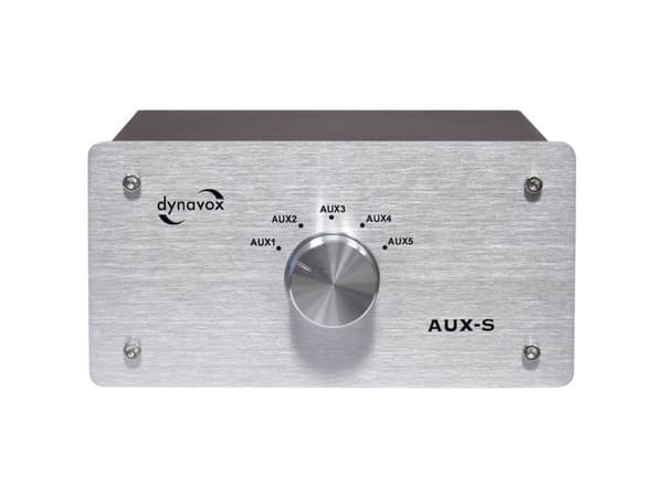 Dynavox AUX-S Cinch-audio-omskifter Metalkabinet Sølv