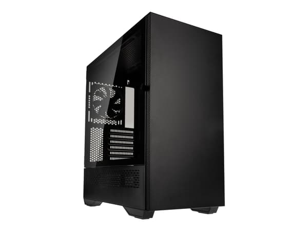 Kolink Stronghold Prime - Mid tower - utökad ATX - genomskinlig sidopanel (härdat glas) - ingen strömförsörjning (ATX) - svart - USB/ljud