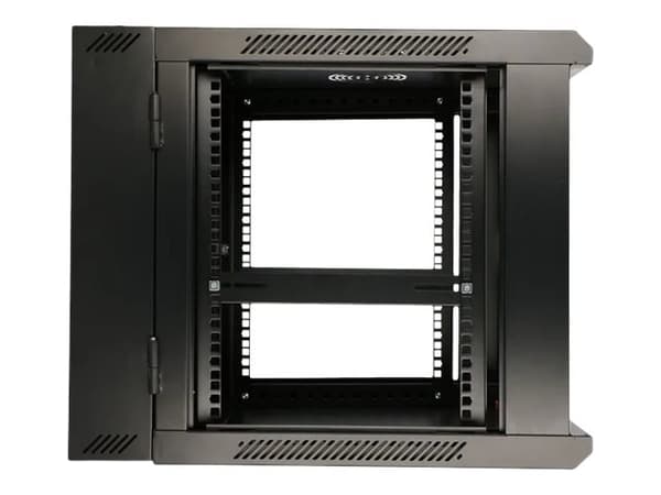 Extralink AZH - Rack skåp - svängtyp - väggmontering - svart - 9U - 19"