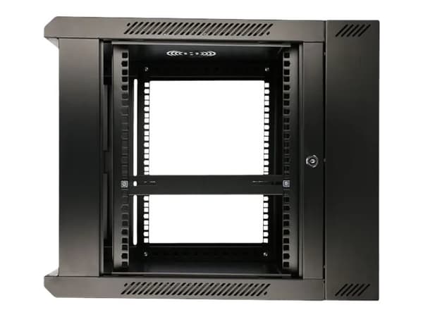 Extralink AZH - Rack skåp - svängtyp - väggmontering - svart - 9U - 19"