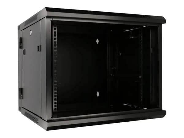 Extralink AZH - Rack skap - swing type - veggmonterbar - svart - 9U - 19"