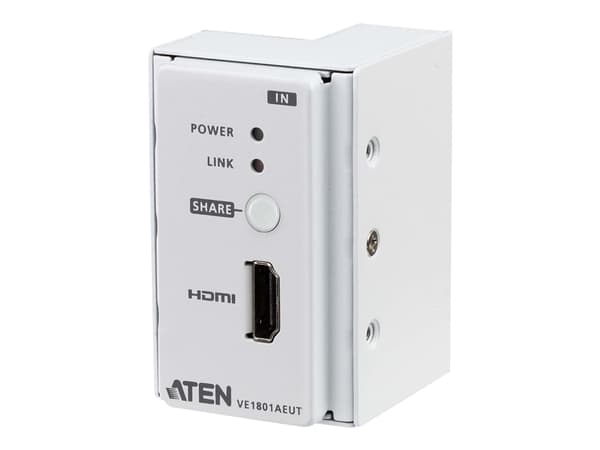 ATEN VanCryst VE1801AEUT - Video/lyd/seriell-forlenger - sender - HDBaseT Lite - over CAT 5e/6/6a - opp til 70 m