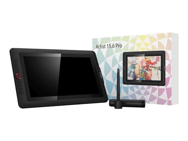 XP-PEN Artist 15.6 Pro - Digitaliserer m/ LCD display - 34.416 x 19.359 cm - 8 knapper - kablet - USB - svart