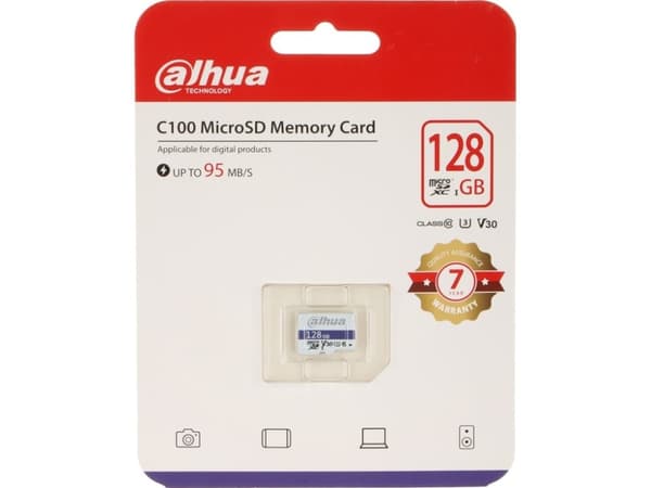 Dahua Technology C100 MicroSDXC 128 GB Klasse 10 UHS-I/U3 V30-kort (TF-C100/128GB)
