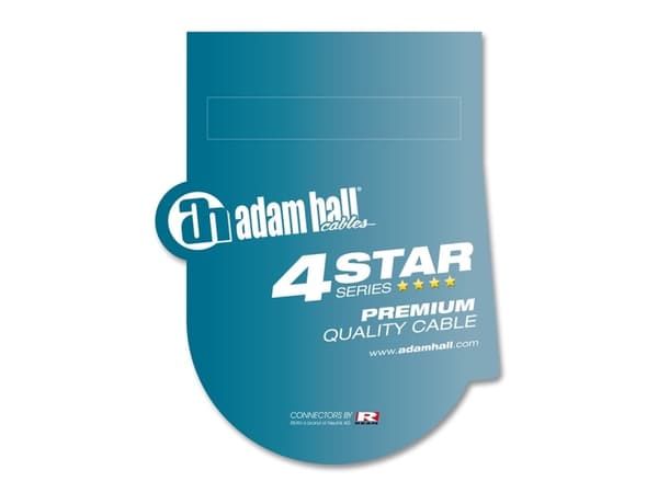 adam hall K4 BMV 0300, 6.35mm TRS, Hankjønn, XLR (3-pin), Hankjønn, 3 m, Sort, Sølv