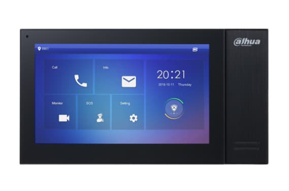 Dahua Technology VTH2421FB, 17,8 cm (7"), LCD, 1024 x 600 piksler, Kapasitiv, H.264, Sort