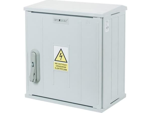 Incobex IP44 herdet herdehus (flat tak, sylinder og hengelåslås, PVC-trekkstenger, PVC-hengsler) STN 40x42 IOB-31110-01-007
