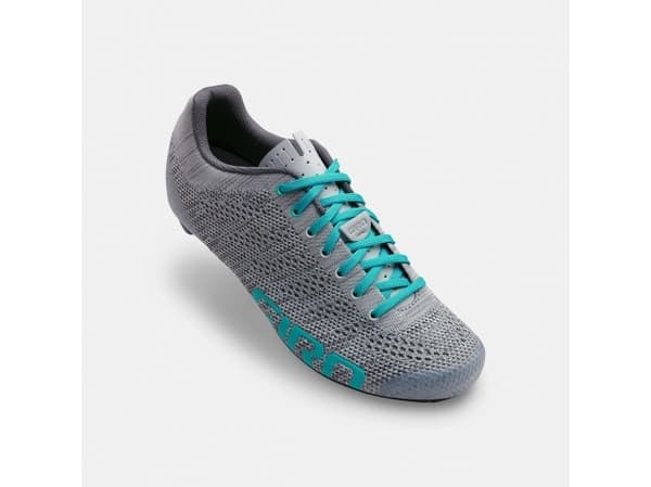 Giro Empire E70 W Knit, Naaras, Aikuinen, Maantiepyöräily, Turkoosi, Harmaa, EUE, Yksivärinen