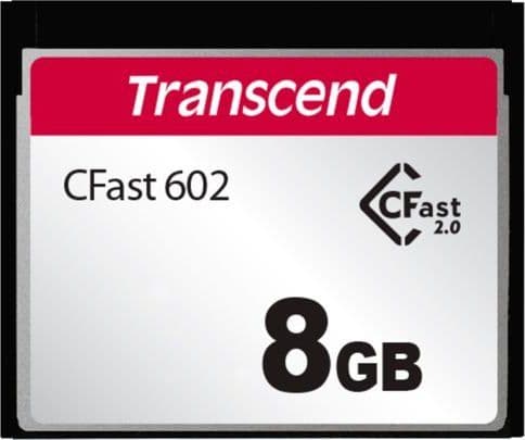 Transcend CFast 2.0 CFX602 - Flashminnekort - 8 GB - CFast 2.0