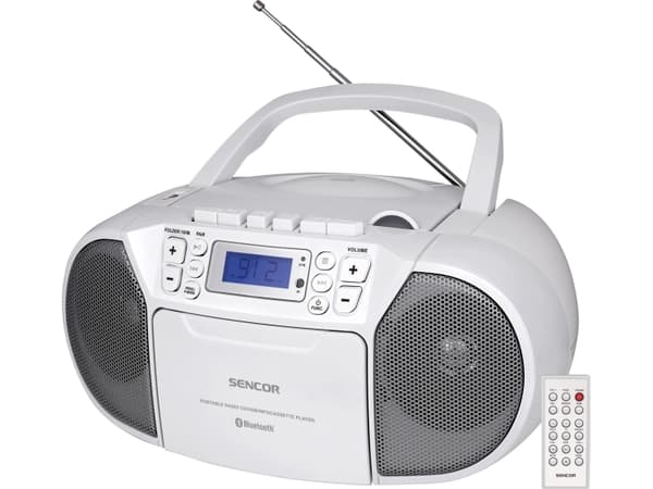 Sencor SPT 3907 W, Digitaalinen, FM, 87,5 - 108 MHz, Soitin, CD-R, CD-RW, Satunnainen, Toista
