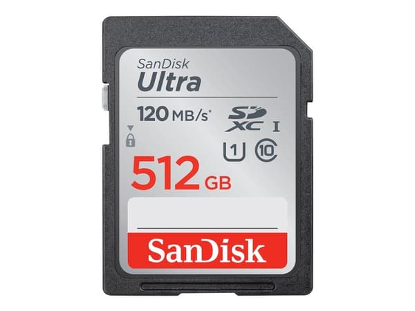 SanDisk Ultrastar SDSDUN4-512G-GN6IN, 512 GB, SDHC, klasse 10, UHS-I, 120 MB/s, klasse 1 (U1)