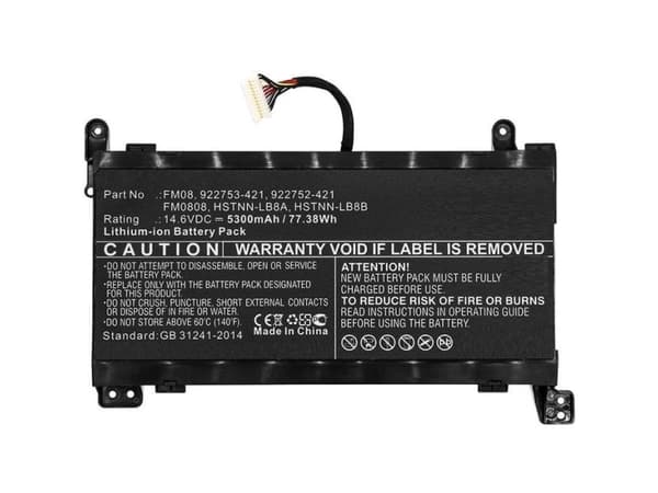 CoreParts - Batteri til bærbar PC - with 16-pin connector - litiumion - 5.3 Ah - 77 Wh - svart - for OMEN by HP Laptop 17; HP EliteBook 735 G5
