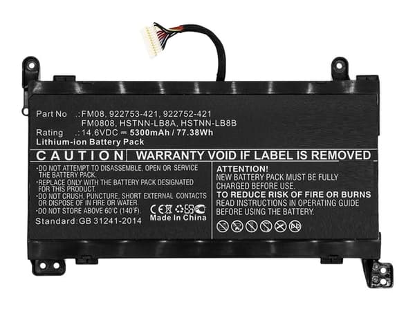 CoreParts - Batteri til bærbar PC - with 16-pin connector - litiumion - 5.3 Ah - 77 Wh - svart - for OMEN by HP Laptop 17; HP EliteBook 735 G5