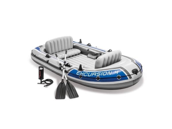 Intex 68324NP, Reise / Rekreasjon, Oppblåsbar Båt, Blå, Grå, PVC, 4 person(er), 500 kg