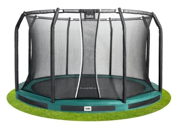 Trampolin Premium Ground Combo 427 cm grøn