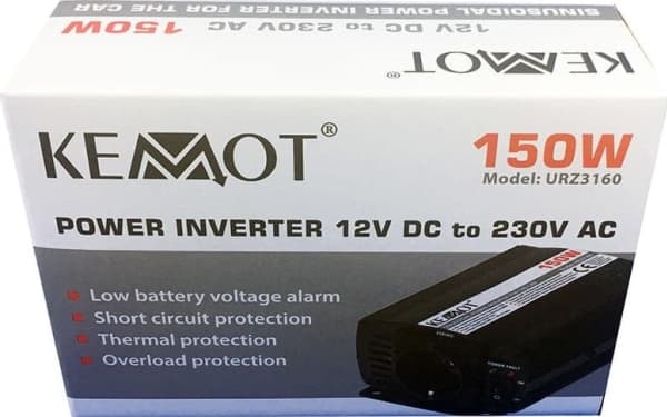 Kemot 12V/230V 150/300W invertteri (URZ3160)