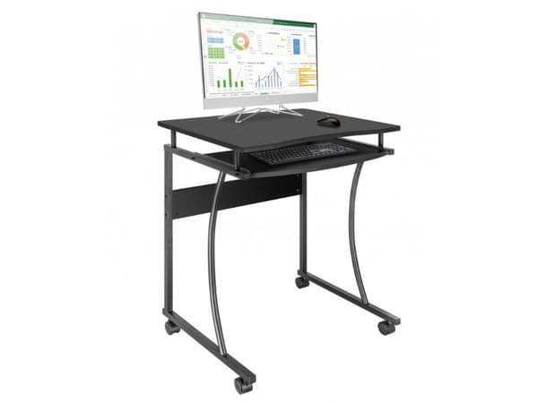 Techly ICA-TB 131B, Rak, Friform, MDF, Stål, Hemmakontor, Kontor, Svart