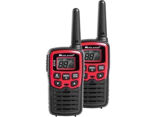 Midland XT10, 16 kanaler, 446.00625 - 446.09375 MHz, LCD, AAA, Alkalinsk, 73 g