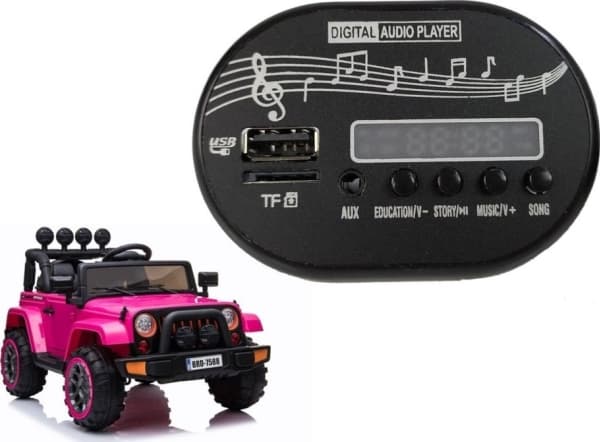 Lean Cars Musikkpanel for en bil med et BRD-7588 batteri