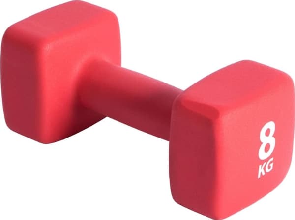 Pure2improve P2I201450, Fast vekt Dumbbell, Rød, Neopren, 8 kg, 1 stykker