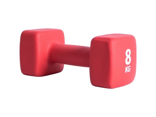 Pure2improve P2I201450, Fast vekt Dumbbell, Rød, Neopren, 8 kg, 1 stykker