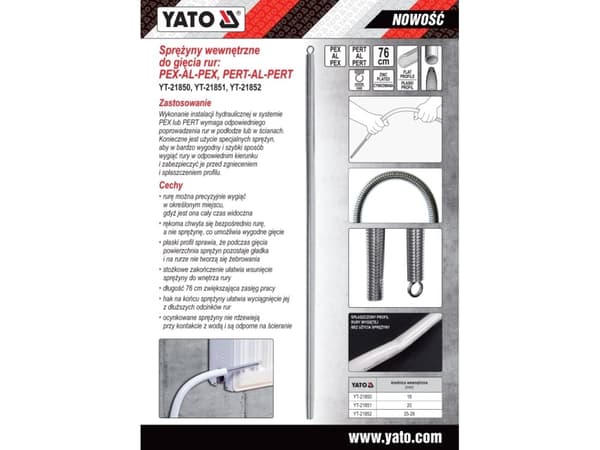 Yato YT-21851, Dor til rørbøying, Stål, Metallisk, 2 cm, 1 stykker