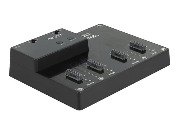 Delock - SSD-dockningsstation - fack: 4 - M.2 - M.2 NVMe Card - USB 3.2 (Gen 2) - svart