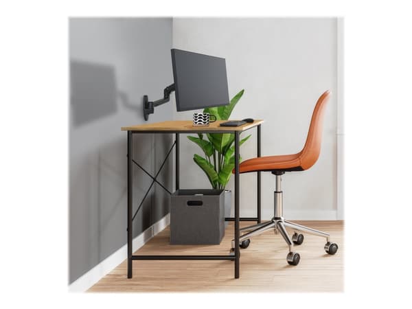 Ergotron LX - Monteringssats (vridbar arm, förlängningsadapter, fästbas för vägg) - för LCD-display - mattsvart - skärmstorlek: upp till 34 tum - väg