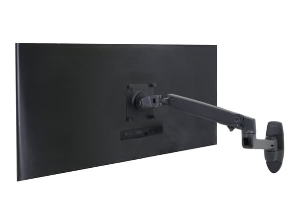 Ergotron LX - Monteringssats (vridbar arm, förlängningsadapter, fästbas för vägg) - för LCD-display - mattsvart - skärmstorlek: upp till 34 tum - väg