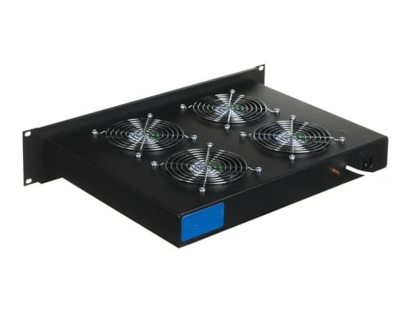 Triton 19" Horizontal fan unit - 4 fans, Svart