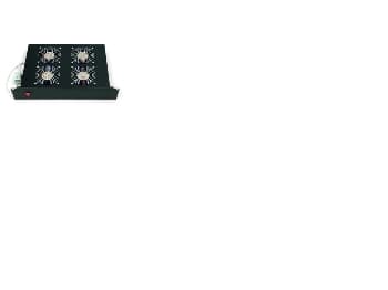 Triton 19" Horizontal fan unit - 4 fans, Svart
