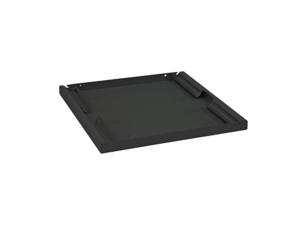 Triton Shelf with perforation 1U 850mm, Musta, 80 kg, 1U, 850 mm