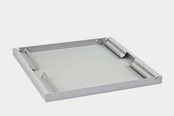 Triton Shelf with perforation 1U 850mm, Musta, 80 kg, 1U, 850 mm