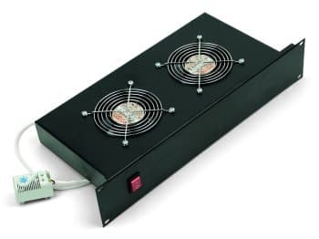 Triton 19" Horizontal fan unit, Svart