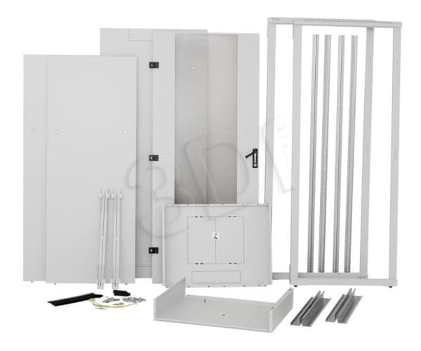 Triton 19" Delta RZ Rack 42U/800x1000 glass door, Frittstående hylle, 400 kg, 110,8 kg, Grå