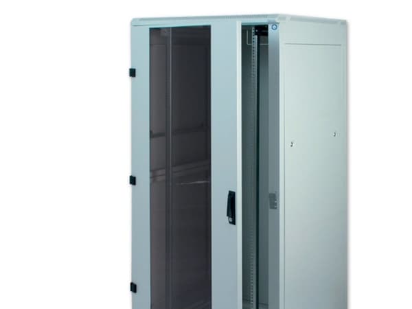 Triton 19" Delta RZ Rack 42U/800x1000 glass door, Frittstående hylle, 400 kg, 110,8 kg, Grå
