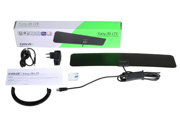 Evolveo Xany 2B LTE, Innendørs, Sort, 43 dB, DVB-T, DVB-T2, UHF, VHF, IEC