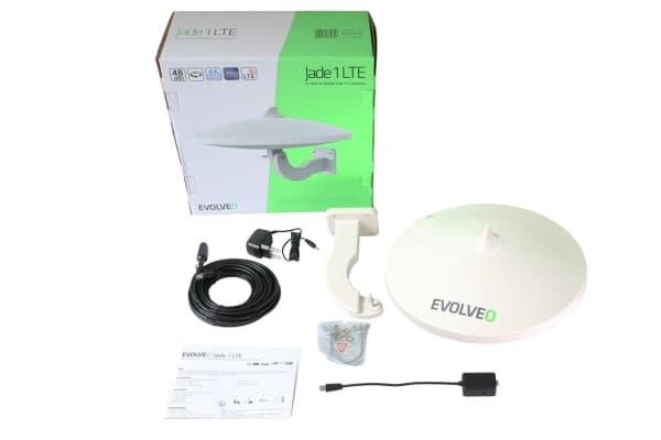 Evolveo Jade 1 LTE, Utendørs, Hvit, 10 m, 48 dBi, DVB-T, DVB-T2, IEC