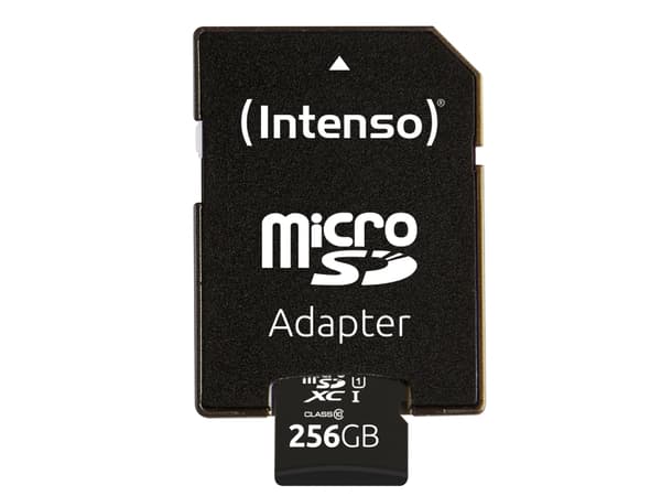 Intenso - Flash-minneskort (microSDXC till SD-adapter inkluderad) - 256 GB
