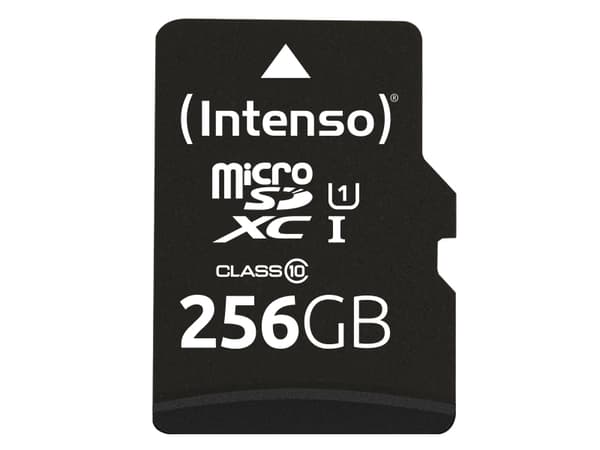Intenso - Flashminnekort (microSDXC til SD-adapter inkludert) - 256 GB