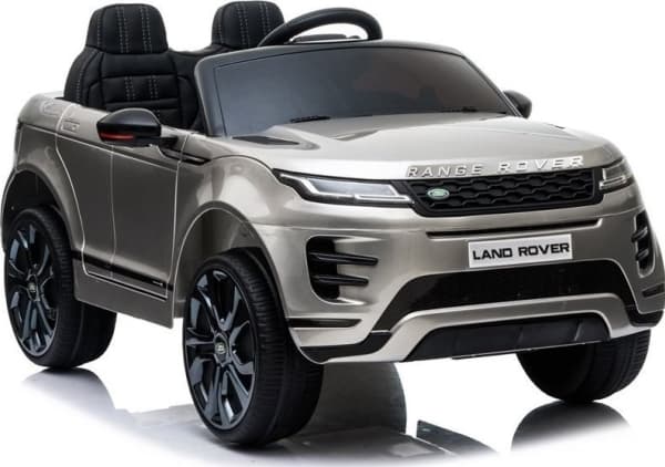 Lean Cars Dobbel elbil for barn Range Rover Evoque, sølvlakkert