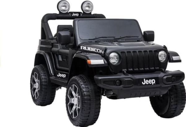 Lean Cars Auto på Jeep Rubicon 4x4 svart batteri