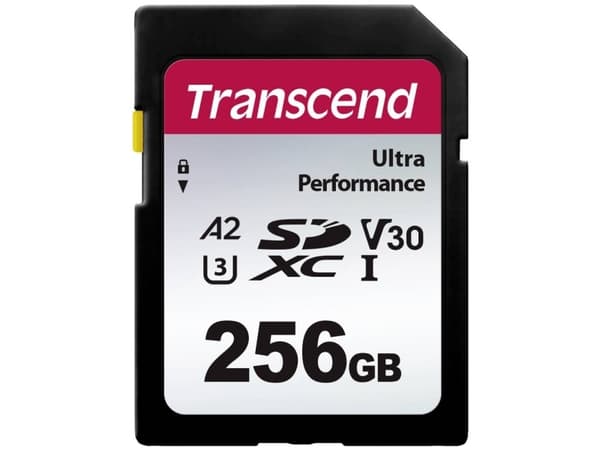 Transcend 340S - Flashminnekort - 256 GB - A2 / Video Class V30 / UHS-I U3 - SDXC UHS-I