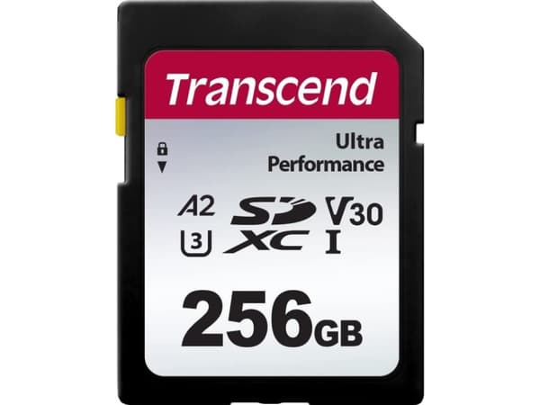 Transcend 340S - Flashminnekort - 256 GB - A2 / Video Class V30 / UHS-I U3 - SDXC UHS-I