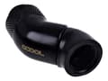 Miniatyrbilde 2 av 5: Alphacool Eiszapfen Connector Series Double 45° Angle Adapter - Vinklet armaturadapter for væskekjølesystem - mørkesvart